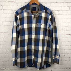 Tommy Bahama Plaid Button Up Men's Sz Large